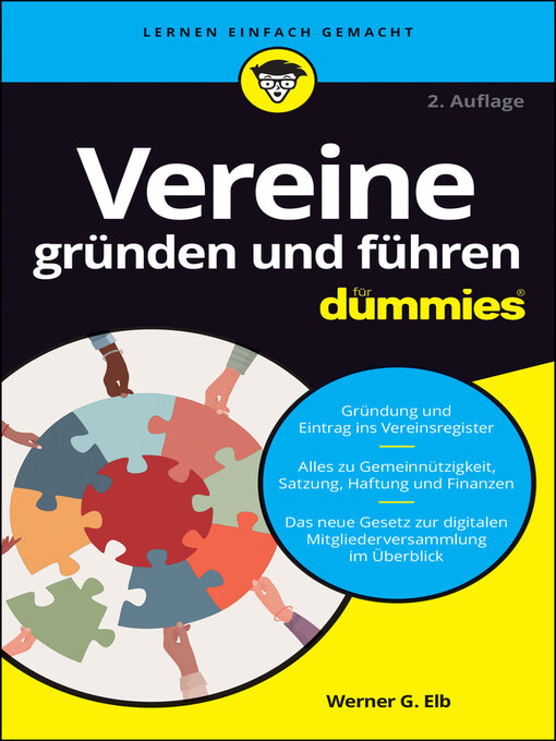 Titeldetails für Vereine gründen und führen für Dummies nach Werner G. Elb - Verfügbar